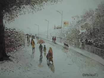  painting titled Monsoon day