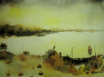  painting titled River\'s Edge