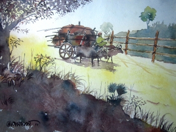  painting titled Return from the Field