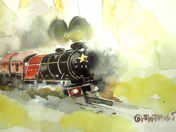  painting titled Train