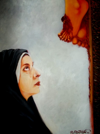  painting titled The Mourner