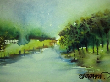  painting titled River