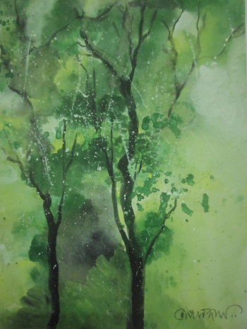 painting titled Monsoon Trees