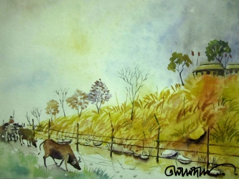  painting titled Rural Bengal