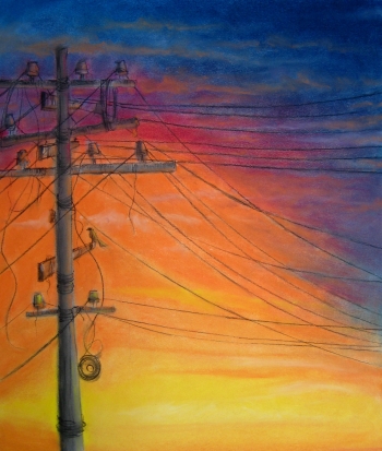  painting titled A sunset