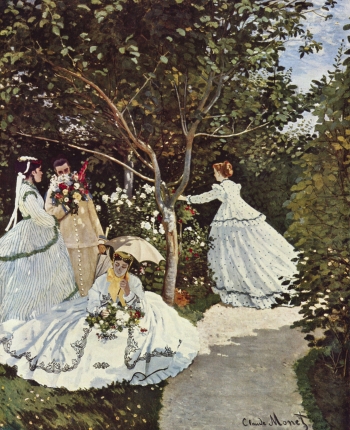  painting titled Women in the garden