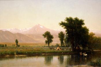  painting titled Crossing the River Platte