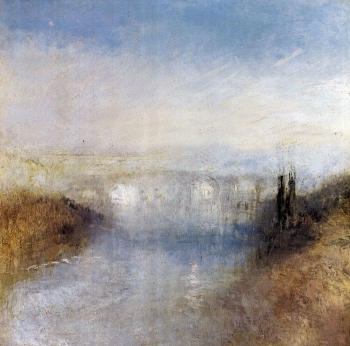 painting titled A river from a hill
