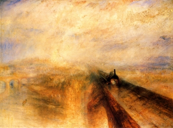  painting titled Rain, Steam and Speed - The Great Western Railway