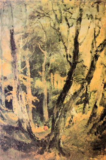  painting titled Birch woods with Gypsies