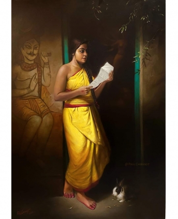 Oil on canvas painting titled The Spring 2 (beauty of bengal)
