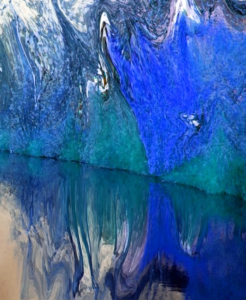  painting titled Blue Abstraction