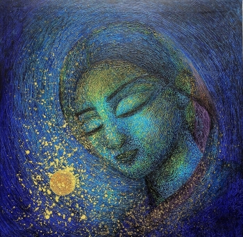Mixed media on Canvas  painting titled Spiritual Peace 
