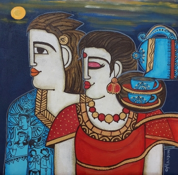 Acrylic on canvas painting titled Eternal love