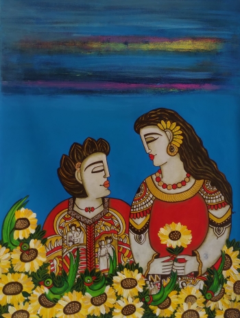 Acrylic on canvas painting titled Eternal love