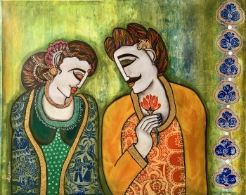 Acrylic on canvas painting titled Eternal love