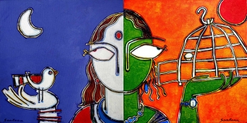Acrylic on canvas painting titled Freedom