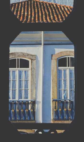  painting titled Windows of Ouro Preto