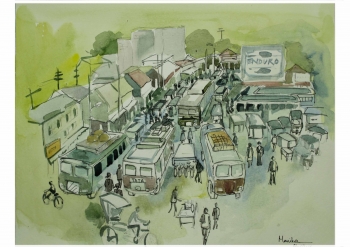  painting titled BUSY TERMINUS