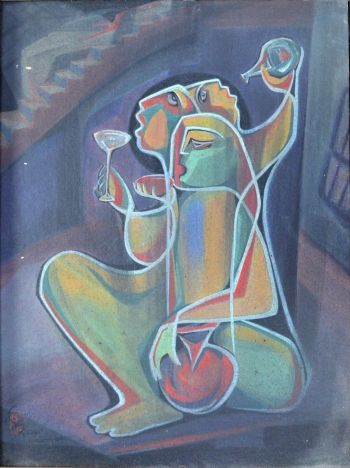  painting titled The Gin Drinkers