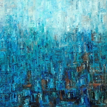 Acryllic on Canvas painting titled Deep Blue