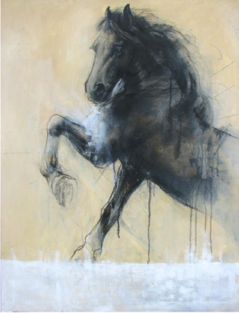  Mixed Media on canvas painting titled A Handsome Horse IV