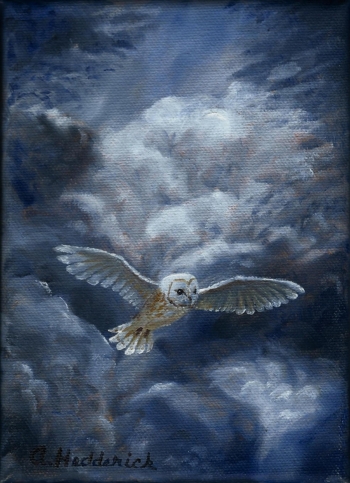 oil on canvas painting titled Owl of Heaven