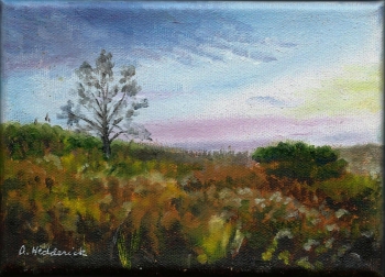 oil on canvas painting titled Kasota Prairie Dawn Study #2