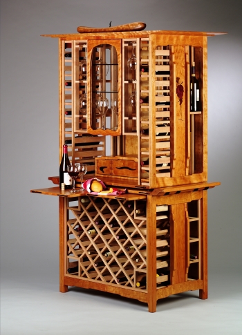 wood painting titled Estate Wine Cabinet