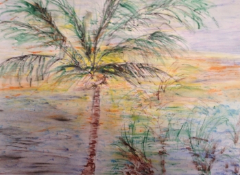 Watercolor on Paper painting titled Puerto Rican Paradise