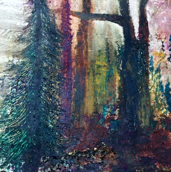 Mixed Media on Paper painting titled Take a Hike