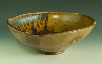 Stoneware painting titled Wood Fired Serving Bowl