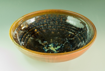Stoneware painting titled Wood Fired Serving Bowl