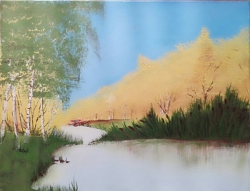 Canvas painting titled Summer