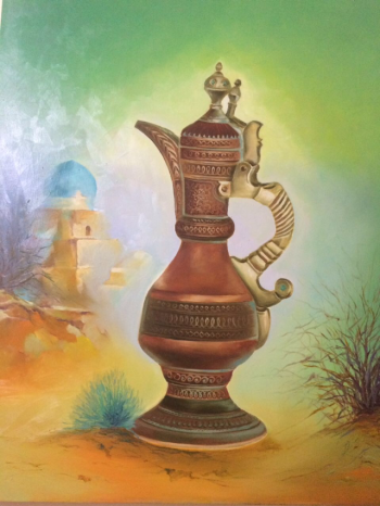 Canvas painting titled Ewer