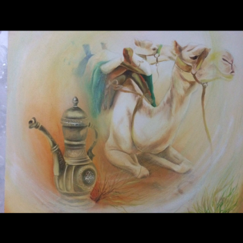  painting titled Camels