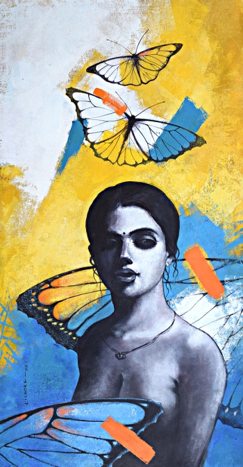 Acrylic on Canvas painting titled Freedom of Beauty_17