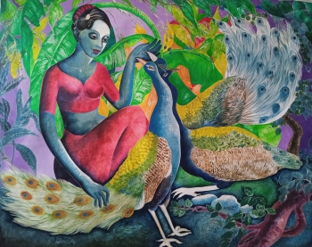 Oil on Canvas painting titled Prakrati